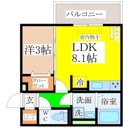 羽犬塚駅 徒歩74分 1階の物件間取画像